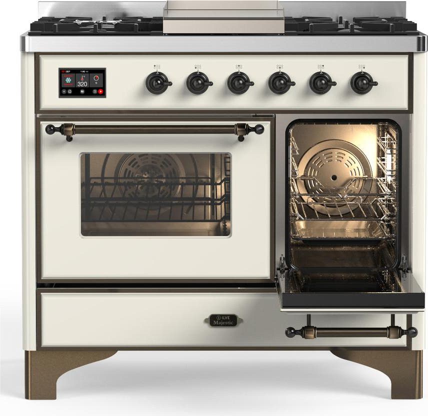 Ilve UMD40FNR3AWB Antique White With Burnished Trim, Natural Gas