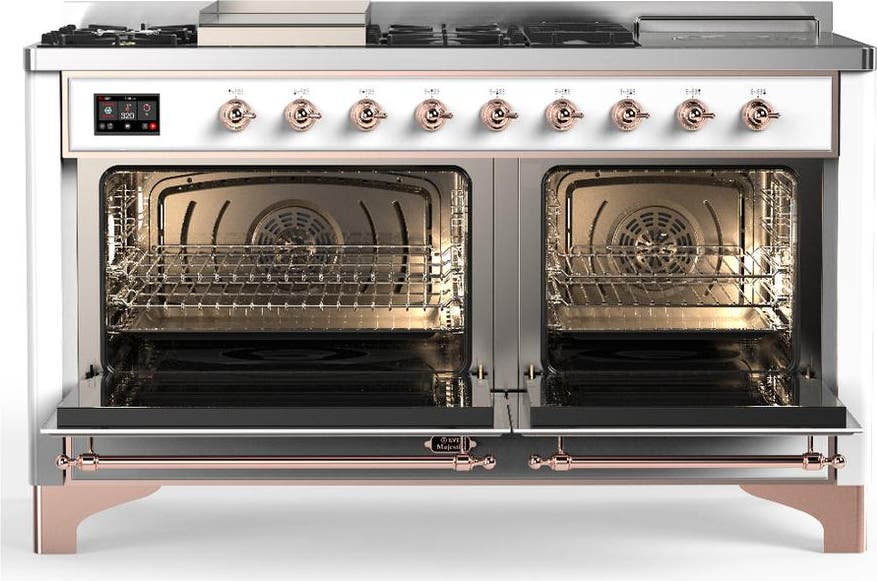 Ilve UM60FSQNR3WHPLP White With Copper Trim, Liquid Propane
