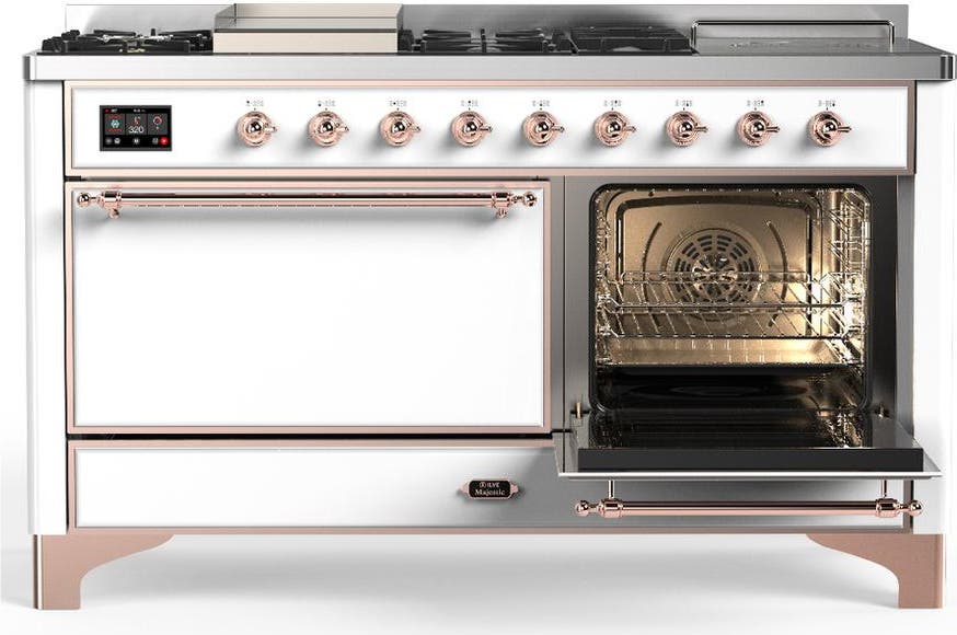 Ilve UM60FSQNR3WHPLP White With Copper Trim, Liquid Propane