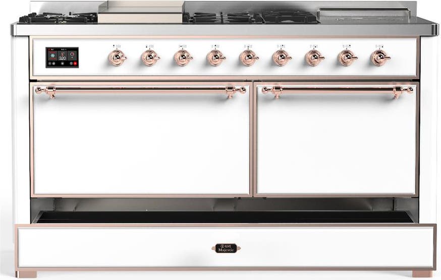 Ilve UM60FSQNR3WHPLP White With Copper Trim, Liquid Propane