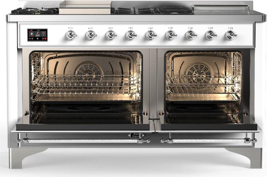 Ilve UM60FSQNR3WHCLP White With Chrome Trim, Liquid Propane