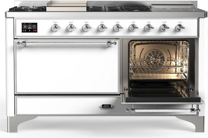 Ilve UM60FSQNR3WHCLP White With Chrome Trim, Liquid Propane