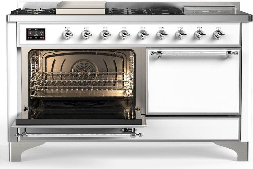 Ilve UM60FSQNR3WHC White With Chrome Trim, Natural Gas