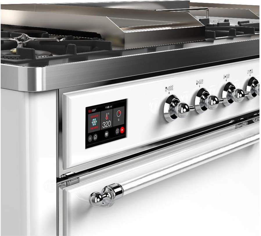 Ilve UM60FSQNR3WHC White With Chrome Trim, Natural Gas