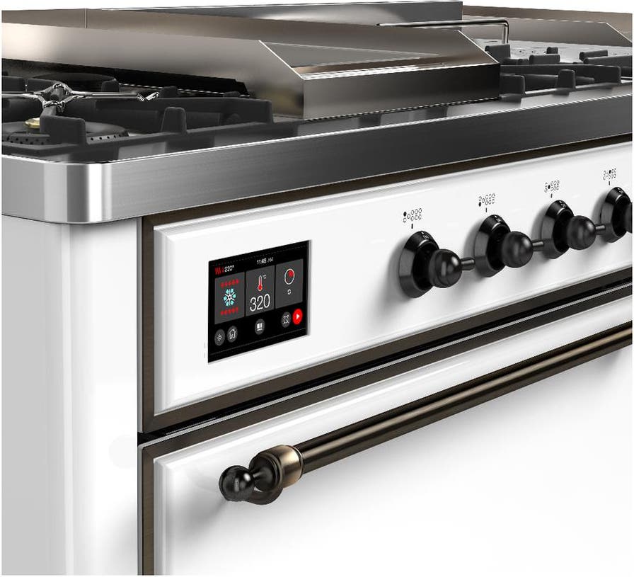 Ilve UM60FSQNR3WHB White With Burnished Trim, Natural Gas