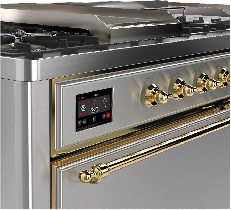 Ilve UM60FSQNR3SSGLP Stainless Steel With Brass Trim, Liquid Propane