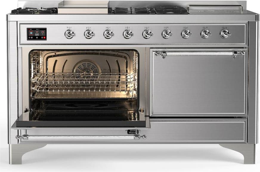 Ilve UM60FSQNR3SSCLP Stainless Steel With Chrome Trim, Liquid Propane