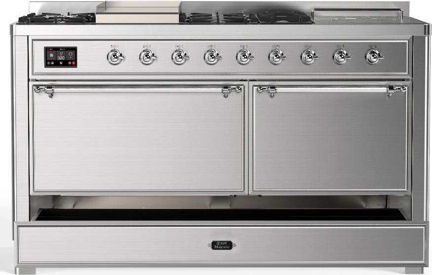 Ilve UM60FSQNR3SSCLP Stainless Steel With Chrome Trim, Liquid Propane