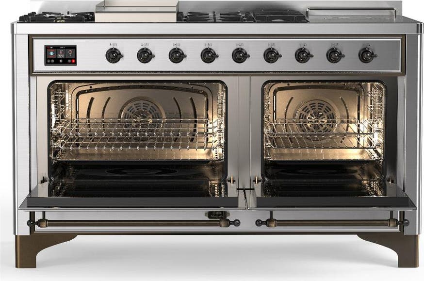 Ilve UM60FSQNR3SSBLP Stainless Steel With Burnished Trim, Liquid Propan...