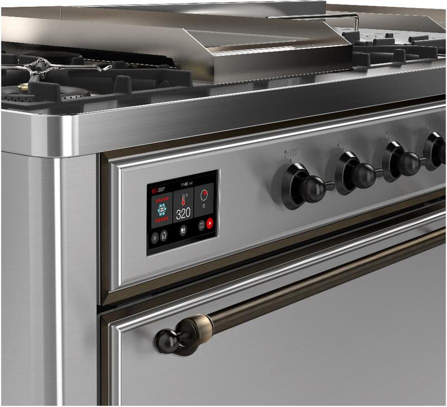 Ilve UM60FSQNR3SSB Stainless Steel With Burnished Trim, Natural Gas