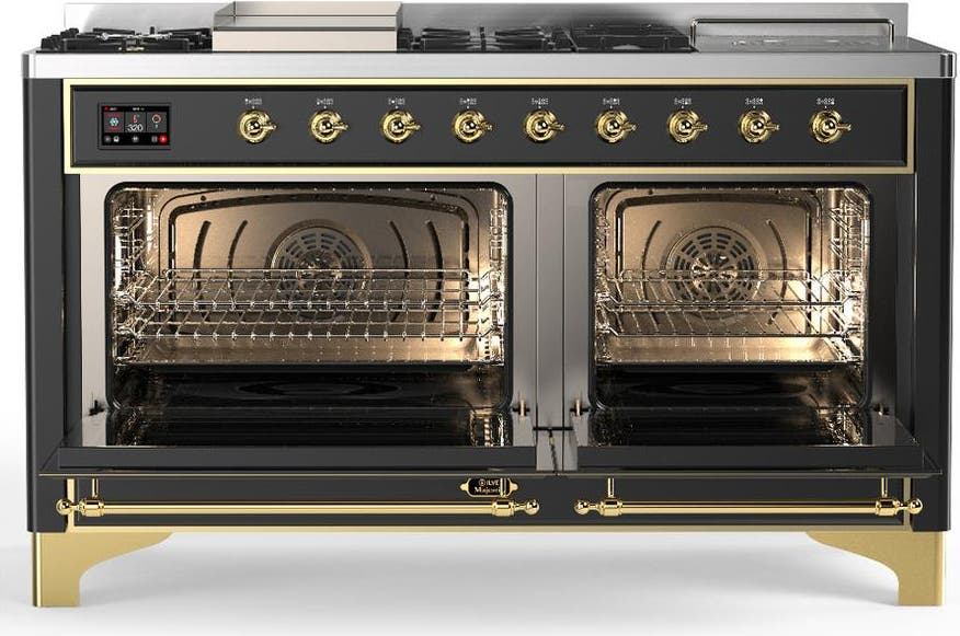 Ilve UM60FSQNR3MGG Matte Graphite With Brass Trim, Natural Gas