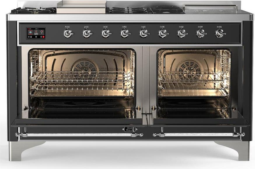 Ilve UM60FSQNR3MGCLP Matte Graphite With Chrome Trim, Liquid Propane
