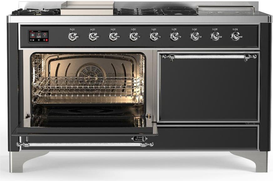 Ilve UM60FSQNR3MGCLP Matte Graphite With Chrome Trim, Liquid Propane