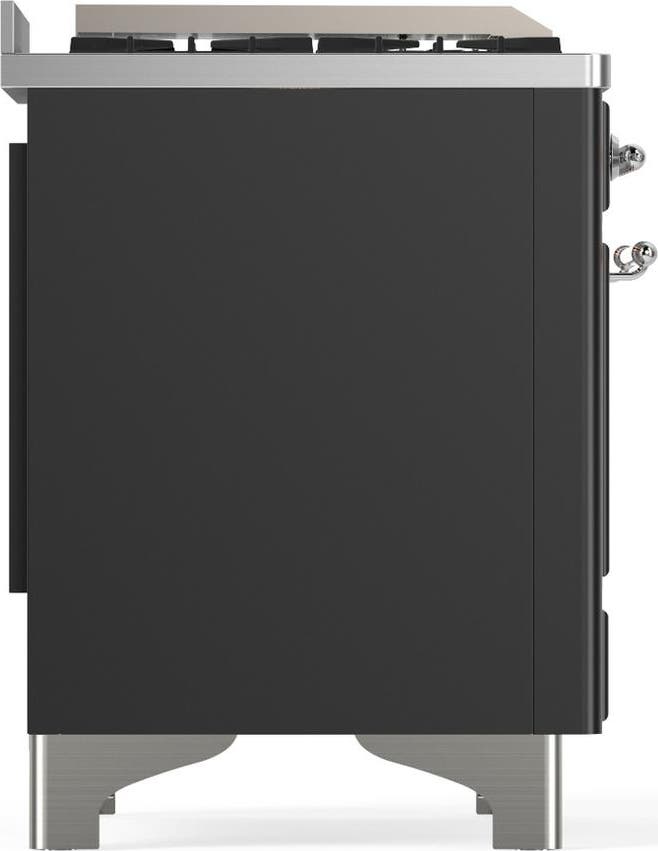 Ilve UM60FSQNR3MGCLP Matte Graphite With Chrome Trim, Liquid Propane