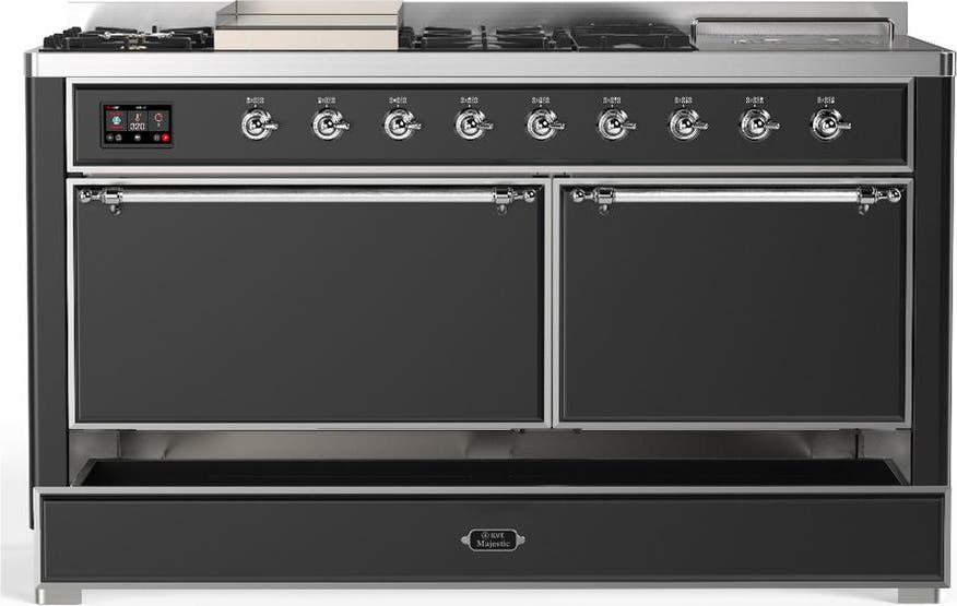Ilve UM60FSQNR3MGC Matte Graphite With Chrome Trim, Natural Gas