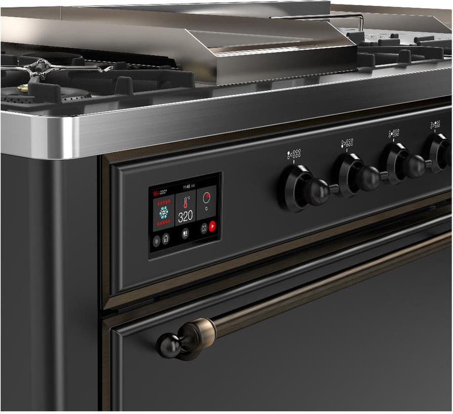 Ilve UM60FSQNR3MGBLP Matte Graphite With Burnished Trim, Liquid Propane
