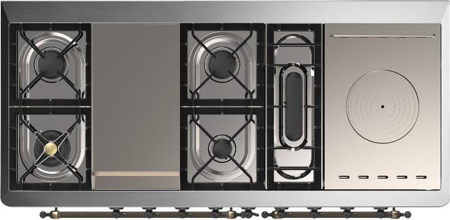 Ilve UM60FSQNR3MGB Matte Graphite With Burnished Trim, Natural Gas