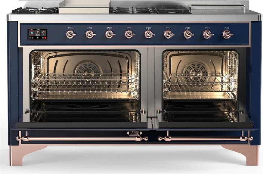 Ilve UM60FSQNR3MBPLP Midnight Blue With Copper Trim, Liquid Propane