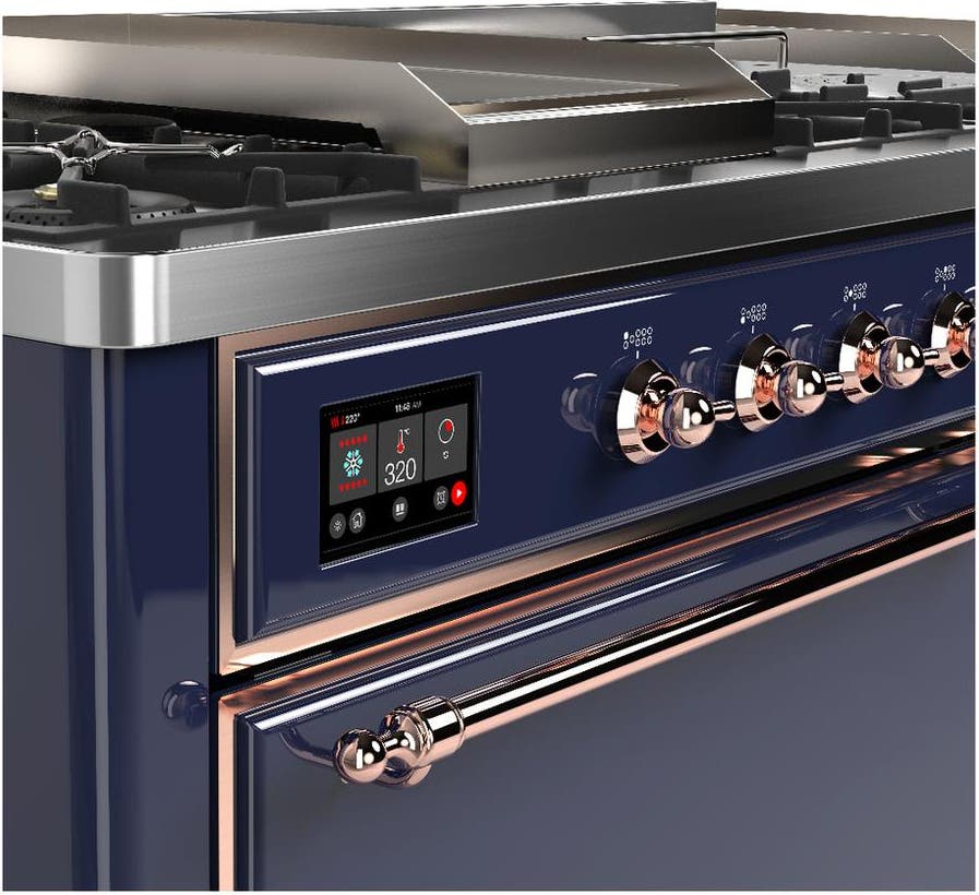 Ilve UM60FSQNR3MBP Midnight Blue With Copper Trim, Natural Gas