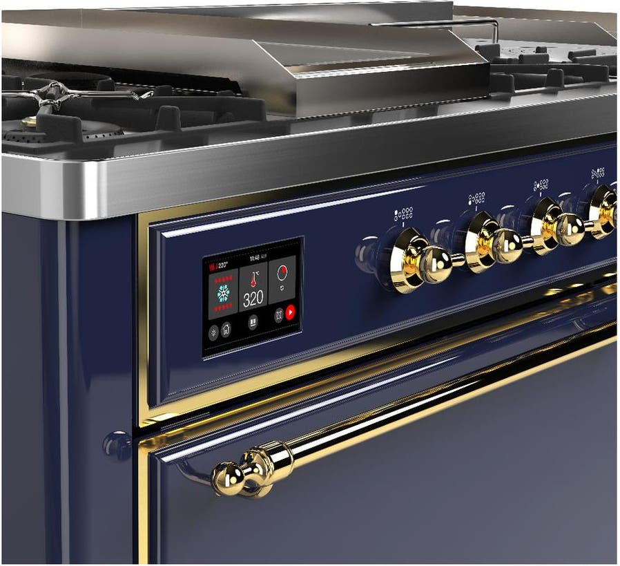 Ilve UM60FSQNR3MBG Midnight Blue With Brass Trim, Natural Gas