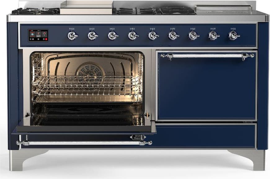 Ilve UM60FSQNR3MBC Midnight Blue With Chrome Trim, Natural Gas