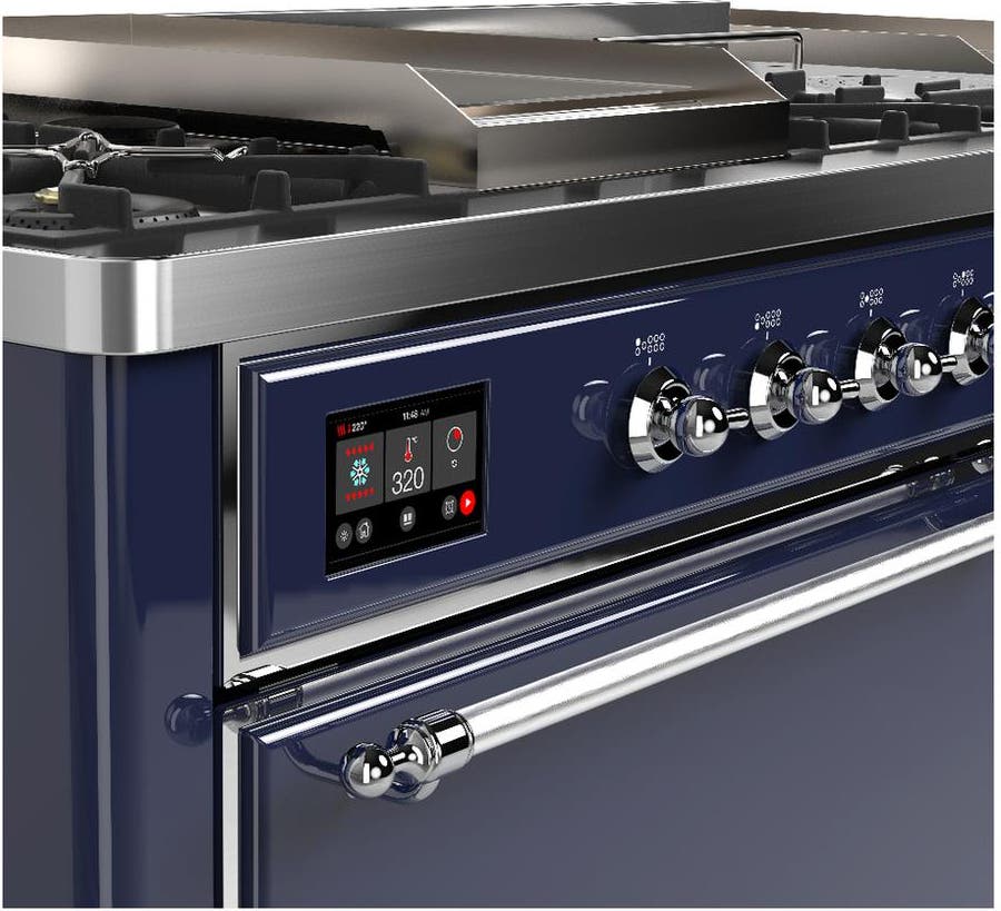Ilve UM60FSQNR3MBC Midnight Blue With Chrome Trim, Natural Gas
