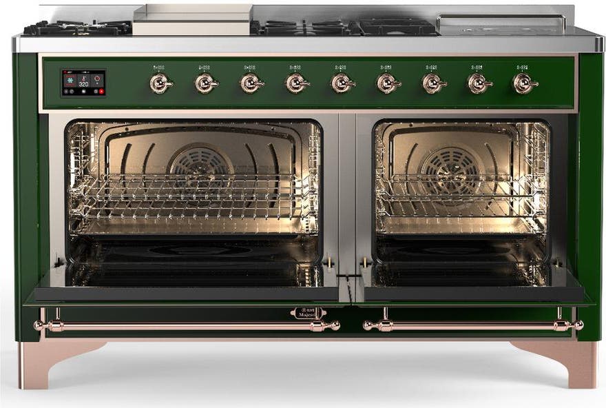 Ilve UM60FSQNR3EGPLP Emerald Green With Copper Trim, Liquid Propane