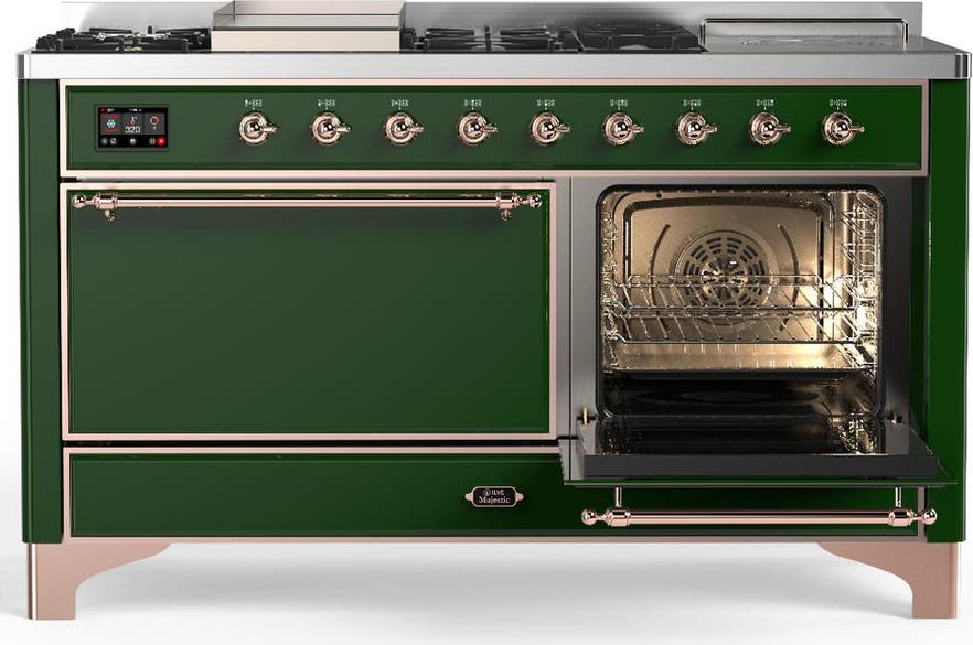 Ilve UM60FSQNR3EGPLP Emerald Green With Copper Trim, Liquid Propane