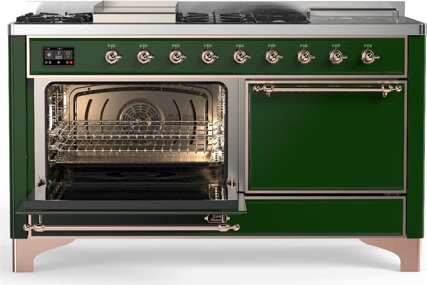 Ilve UM60FSQNR3EGP Emerald Green With Copper Trim, Natural Gas