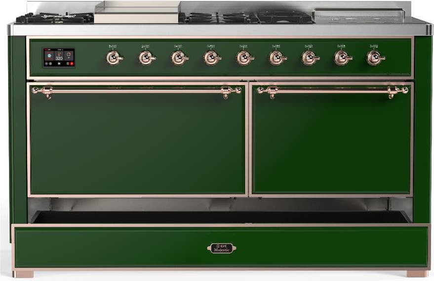 Ilve UM60FSQNR3EGP Emerald Green With Copper Trim, Natural Gas