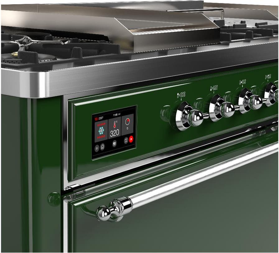 Ilve UM60FSQNR3EGCLP Emerald Green With Chrome Trim, Liquid Propane