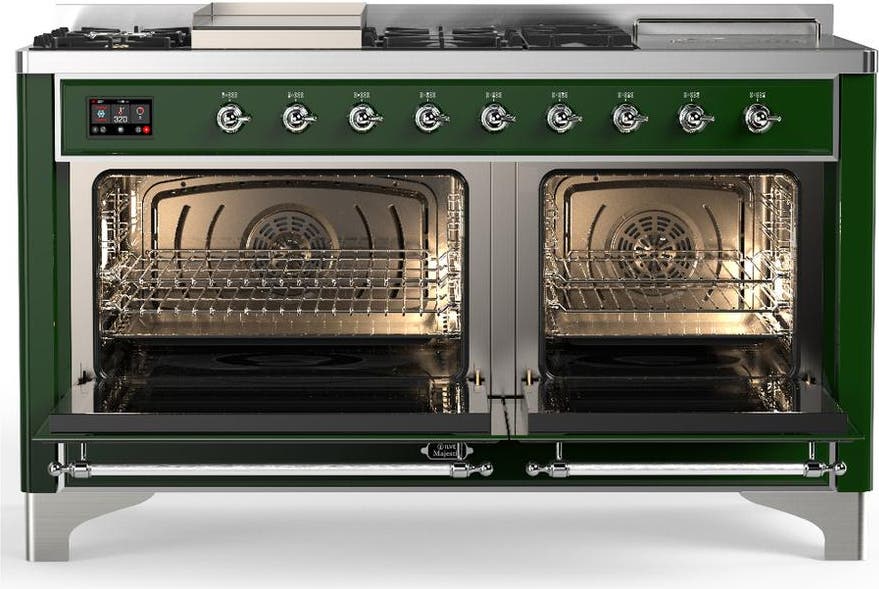 Ilve UM60FSQNR3EGC Emerald Green With Chrome Trim, Natural Gas