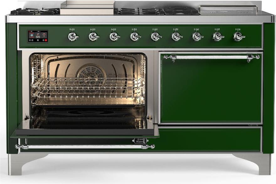 Ilve UM60FSQNR3EGC Emerald Green With Chrome Trim, Natural Gas