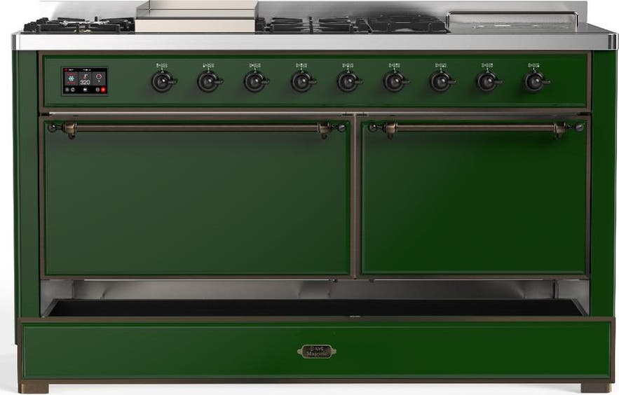 Ilve UM60FSQNR3EGB Emerald Green With Burnished Trim, Natural Gas