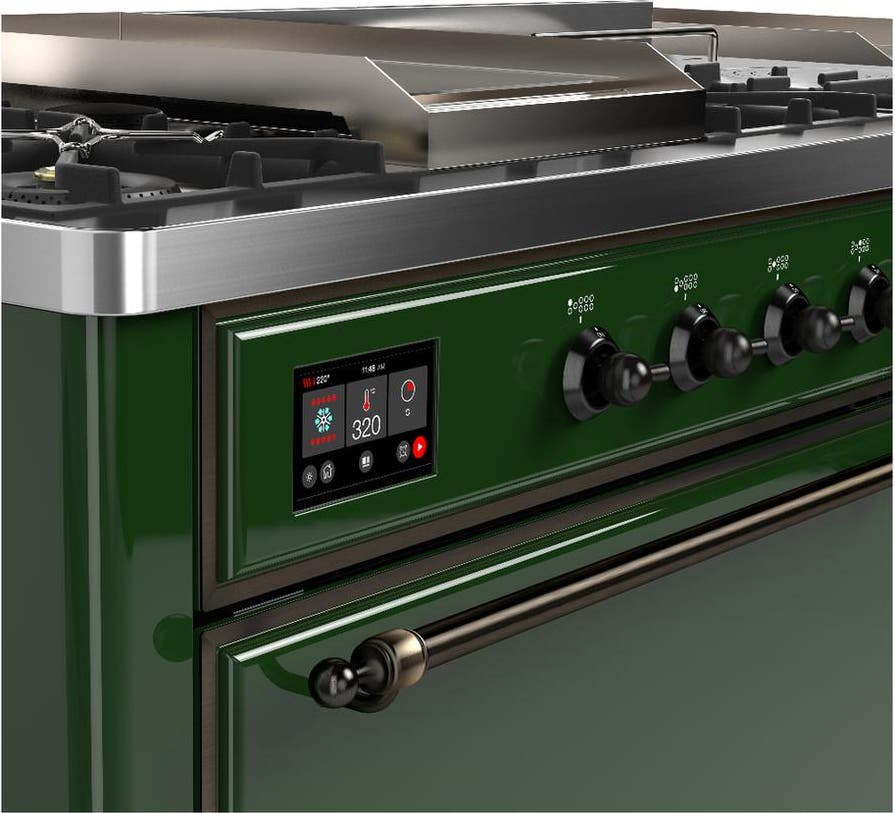Ilve UM60FSQNR3EGB Emerald Green With Burnished Trim, Natural Gas