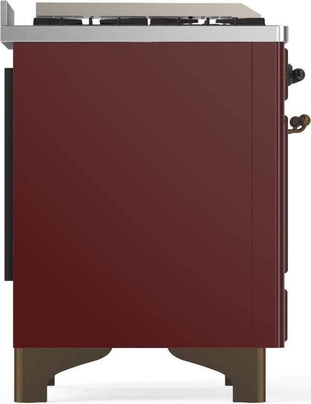 Ilve UM60FSQNR3BUBLP Burgundy With Burnished Trim, Liquid Propane