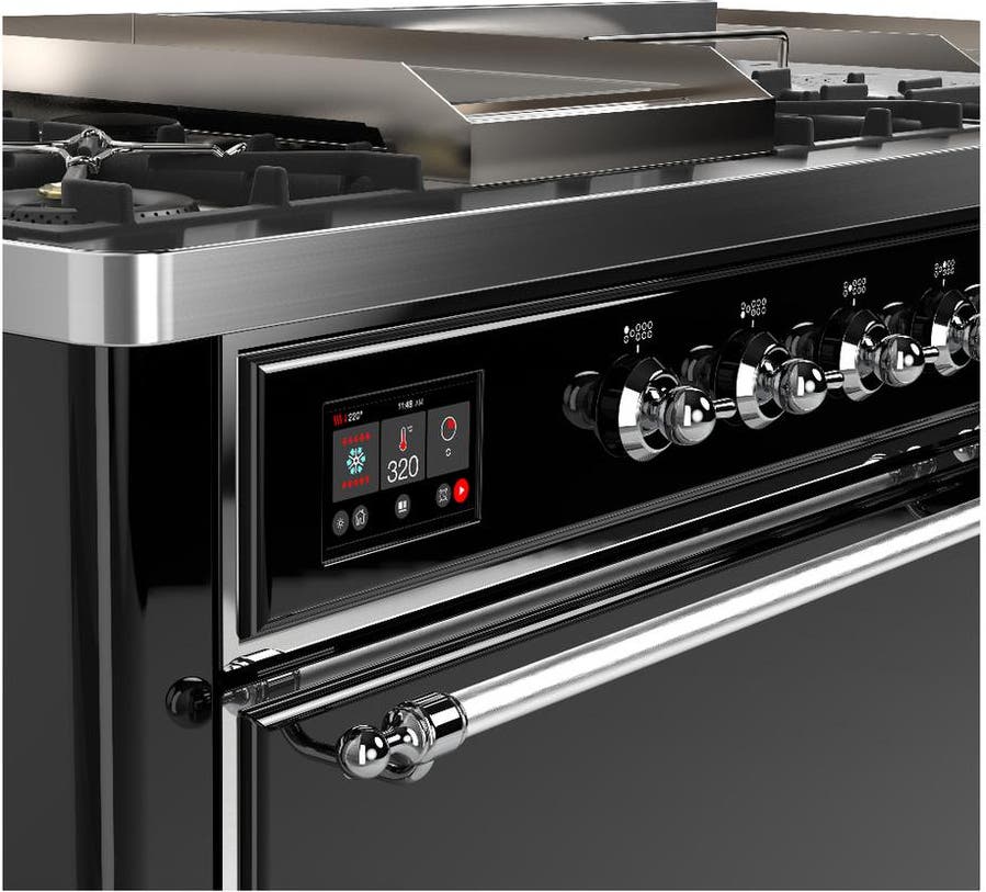 Ilve UM60FSQNR3BKCLP Glossy Black With Chrome Trim, Liquid Propane