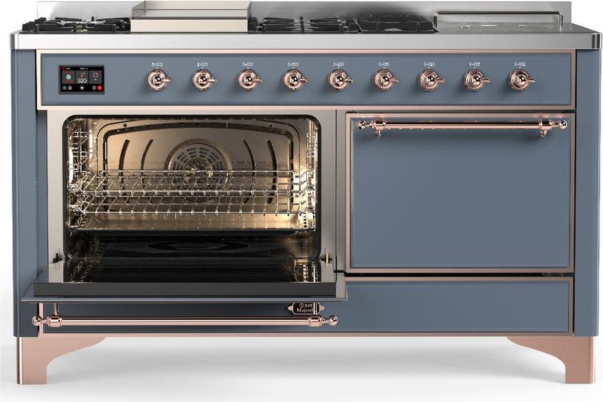 Ilve UM60FSQNR3BGPLP Blue Grey With Copper Trim, Liquid Propane