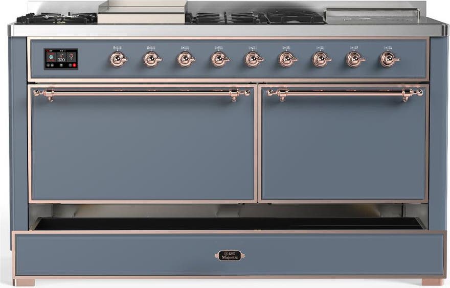 Ilve UM60FSQNR3BGP Blue Grey With Copper Trim, Natural Gas
