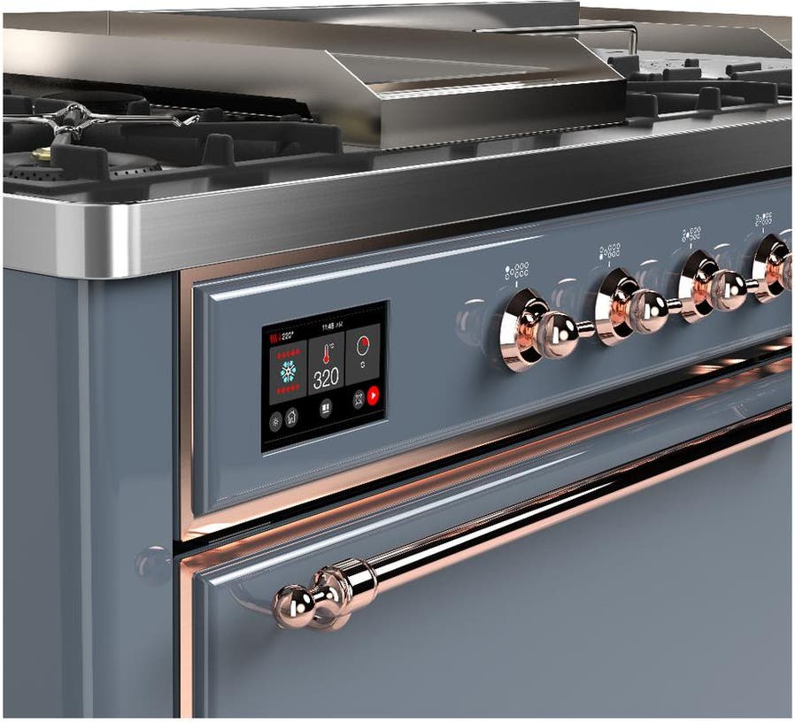 Ilve UM60FSQNR3BGP Blue Grey With Copper Trim, Natural Gas