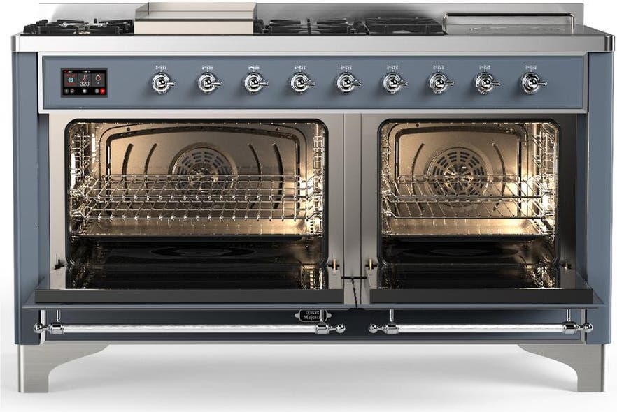 Ilve UM60FSQNR3BGCLP Blue Grey With Chrome Trim, Liquid Propane