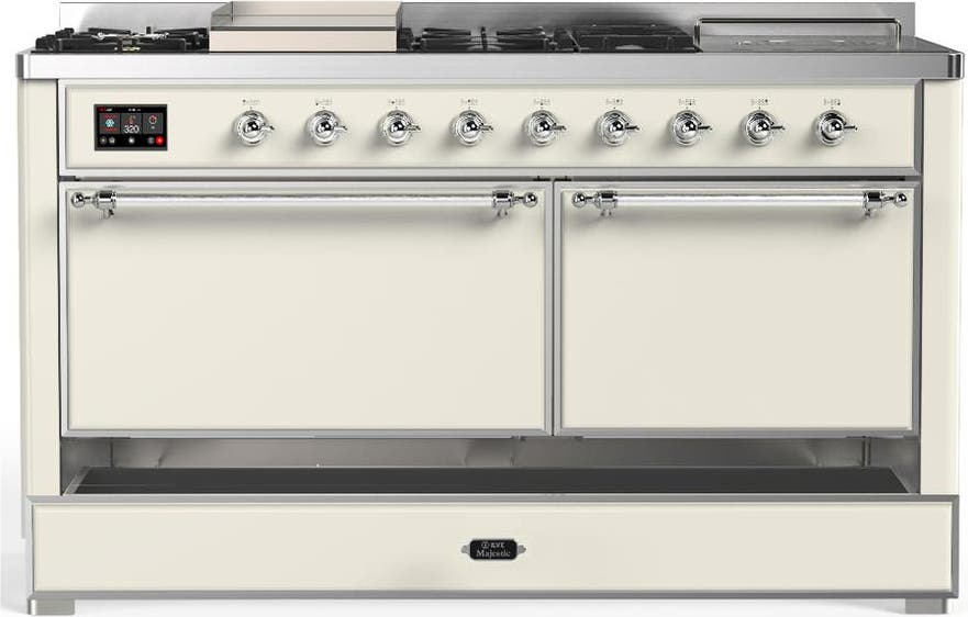 Ilve UM60FSQNR3AWCLP Antique White With Chrome Trim, Liquid Propane