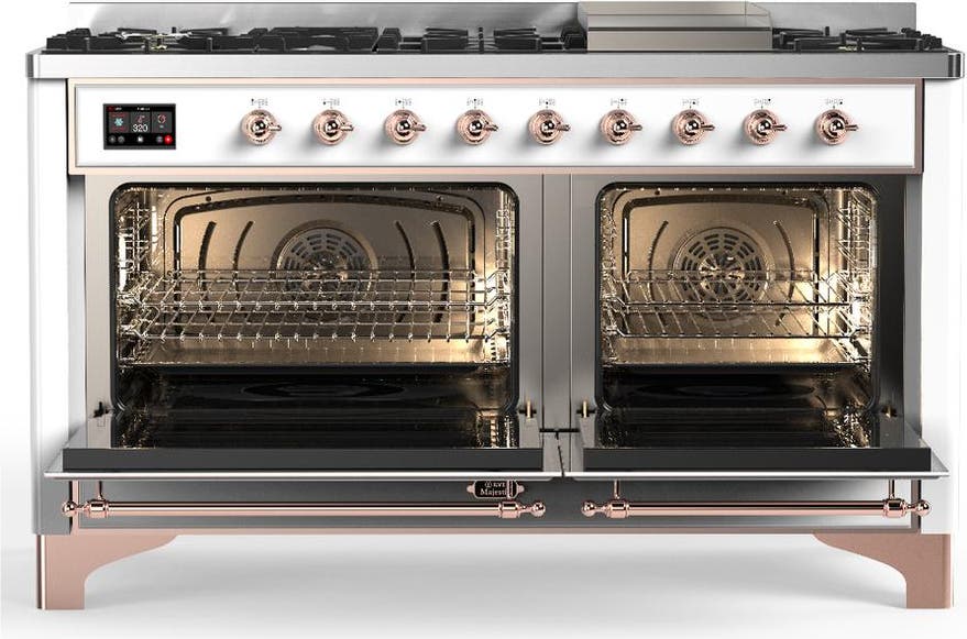 Ilve UM60FQNR3WHPLP White With Copper Trim, Liquid Propane