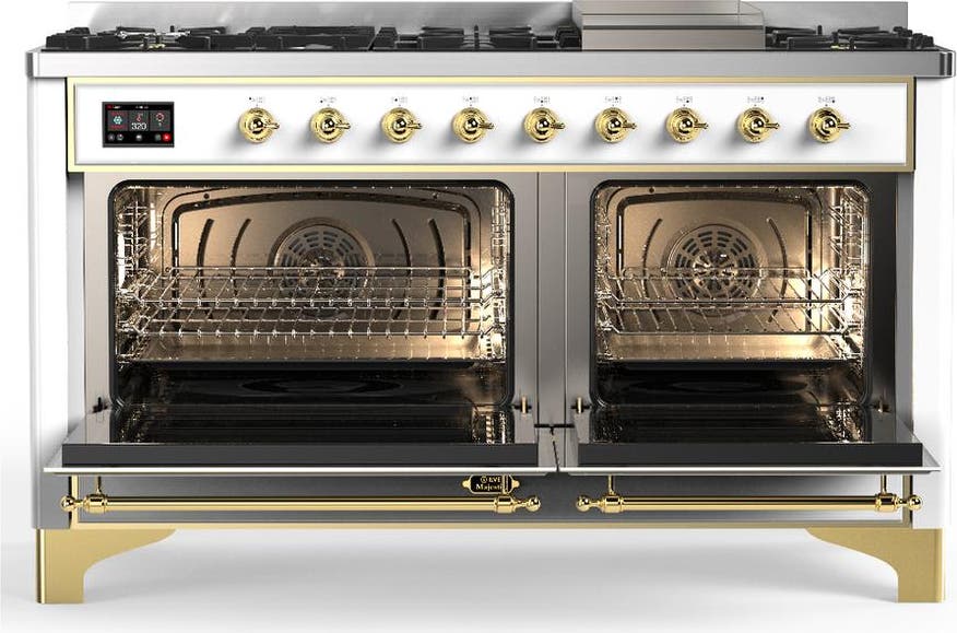 Ilve UM60FQNR3WHG White With Brass Trim, Natural Gas