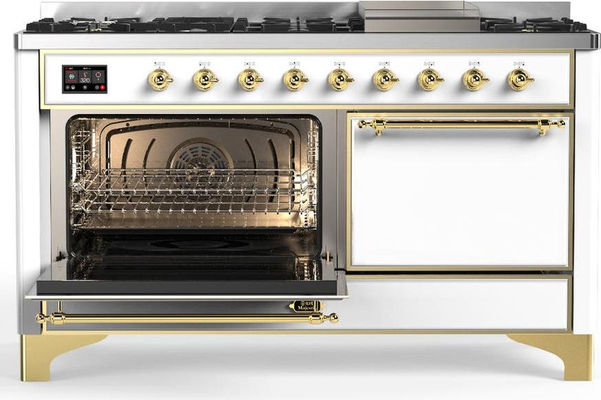 Ilve UM60FQNR3WHG White With Brass Trim, Natural Gas