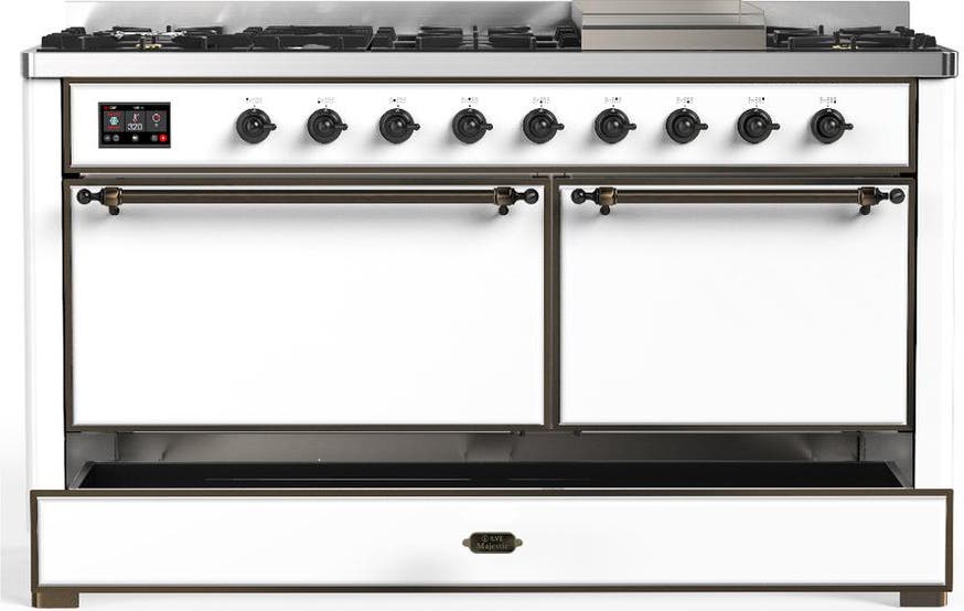Ilve UM60FQNR3WHB White With Burnished Trim, Natural Gas