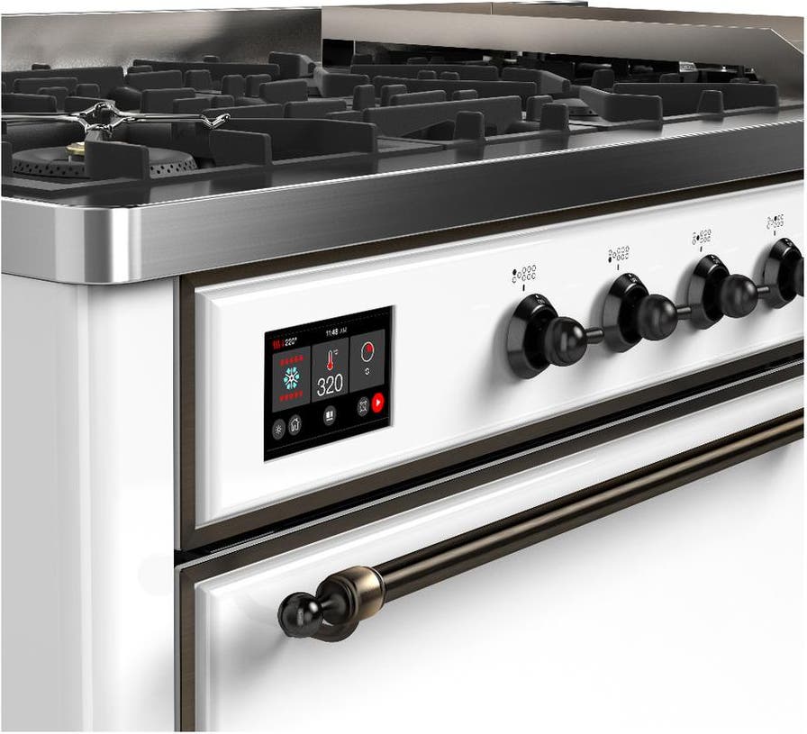 Ilve UM60FQNR3WHB White With Burnished Trim, Natural Gas