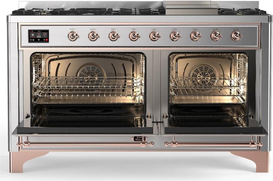 Ilve UM60FQNR3SSPLP Stainless Steel With Copper Trim, Liquid Propane