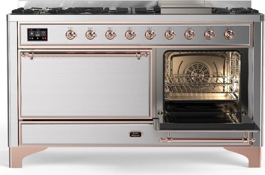 Ilve UM60FQNR3SSPLP Stainless Steel With Copper Trim, Liquid Propane