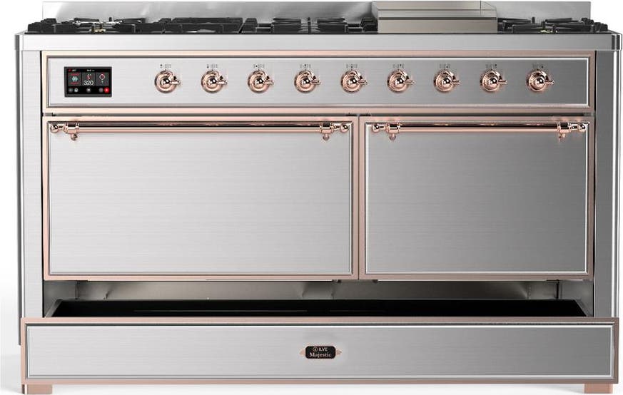 Ilve UM60FQNR3SSPLP Stainless Steel With Copper Trim, Liquid Propane